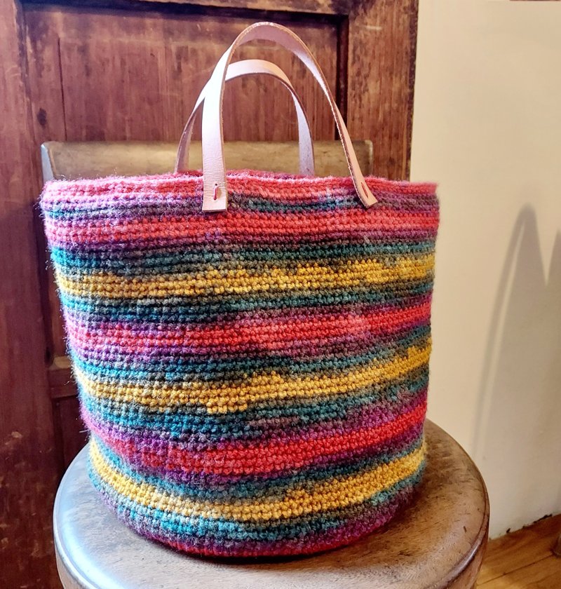 maruna's wanderer handwoven handbag - Handbags & Totes - Genuine Leather Multicolor