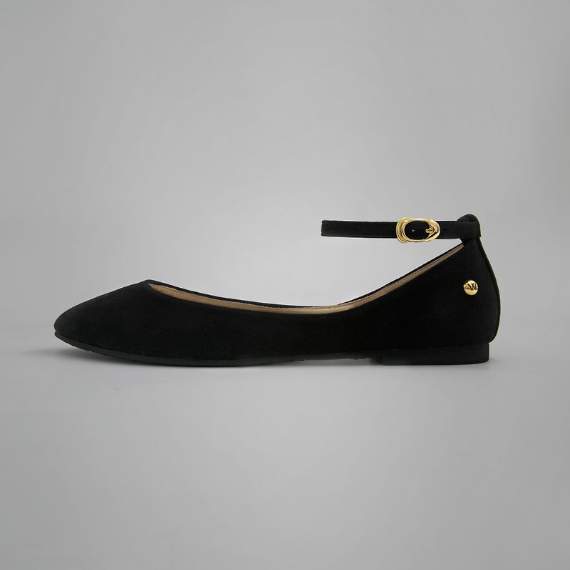 Leá Black (Goose Down Black) Flats Actress Edition | WL - Women's Leather Shoes - Other Man-Made Fibers Black