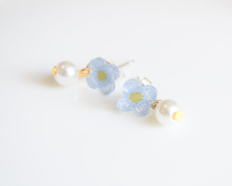 Bluebell Earrings - Flower Jewelry - Drop Earrings - Pearl Earrings - การ์ด/โปสการ์ด - กระดาษ หลากหลายสี
