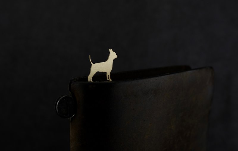 [Umbilical] plus house stationery series handmade Bronze │ │ animal bookmark foot Chihuahua - Bookmarks - Copper & Brass 