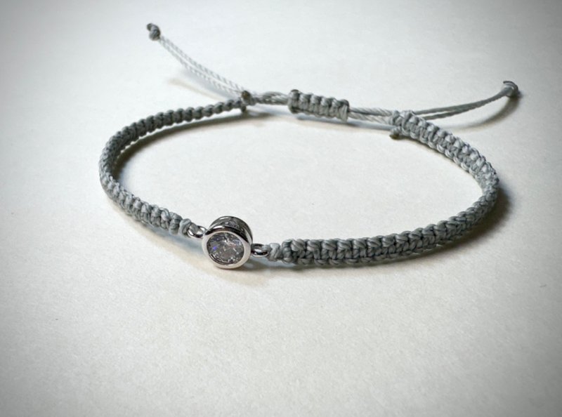 【CC JADE】 South American Wax thread 925 Silver Stone bracelet-Galaxy Star - สร้อยข้อมือ - วัสดุอื่นๆ สีเทา