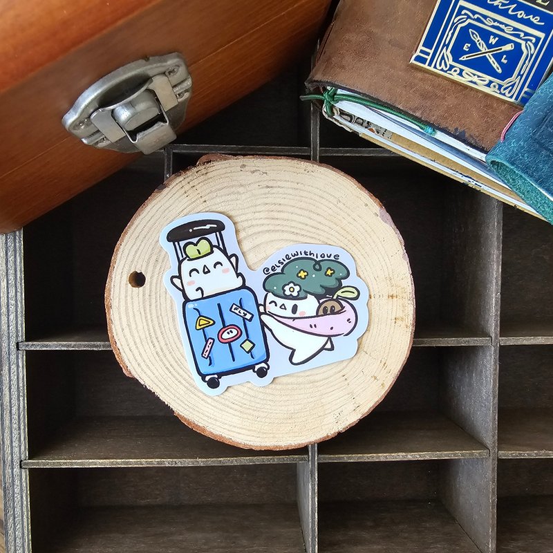 Luggage Ride Vinyl Sticker - 貼紙 - 其他材質 多色