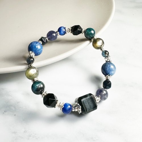 Poseidon Legend-Blue Tiger Eye. Stone. Sterling Silver