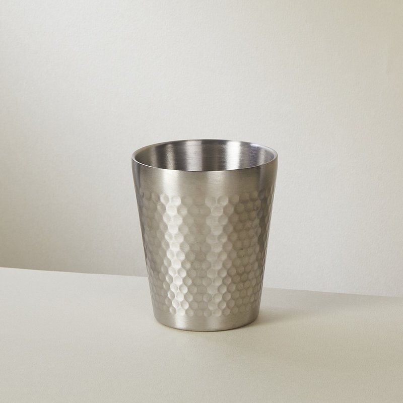 D&M Iron Stone Pattern Double Wall Stainless Steel Cup - Cups - Stainless Steel Gold