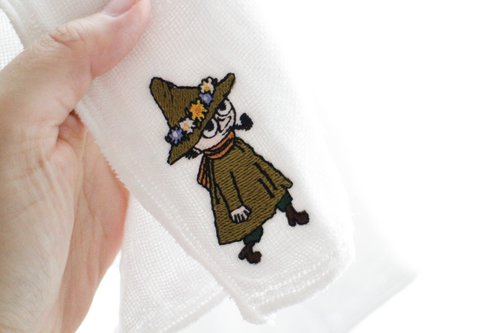 さきのばし様追加分。MOOMIN 刺繍ハンカチ ホワイト