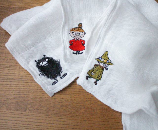 さきのばし様追加分。MOOMIN 刺繍ハンカチ ホワイト