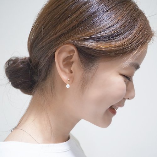 sdori 水滴形淡水珍珠耳環 (銀/玫瑰金/18k金) | 珍珠系列