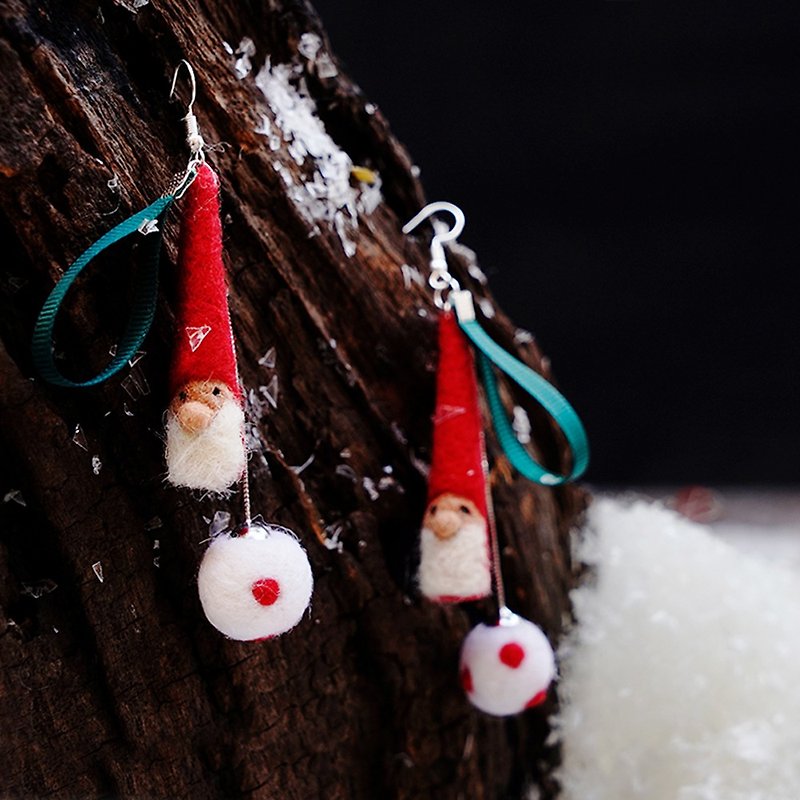 Ke Ren 2019 new Christmas gift original design handmade gift autumn and winter earrings for sale - Earrings & Clip-ons - Wool 