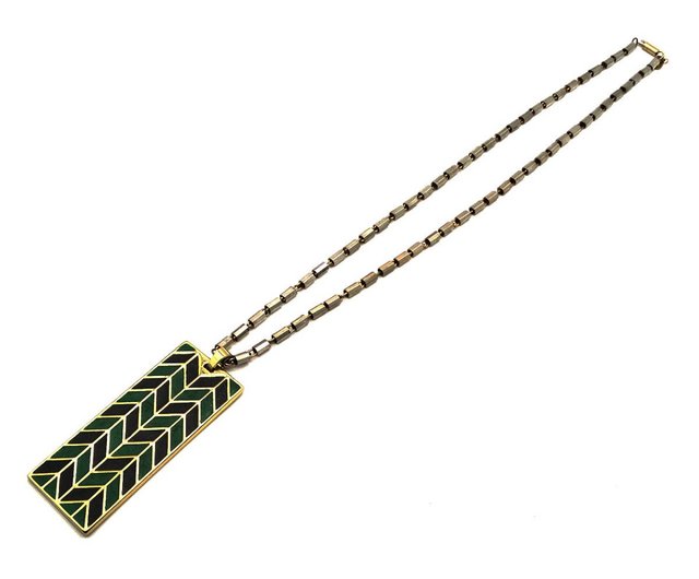 LANVIN 70s vintage geometric pattern necklace - Shop panic-art