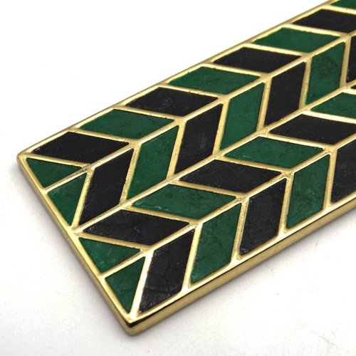 LANVIN 70s vintage geometric pattern necklace