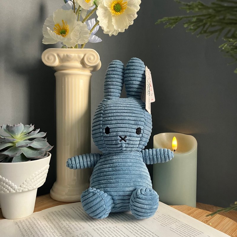 BON TON TOYS 米菲兔ECO燈芯絨填充玩偶-飛行藍 23cm - 公仔/玩偶 - 聚酯纖維 藍色