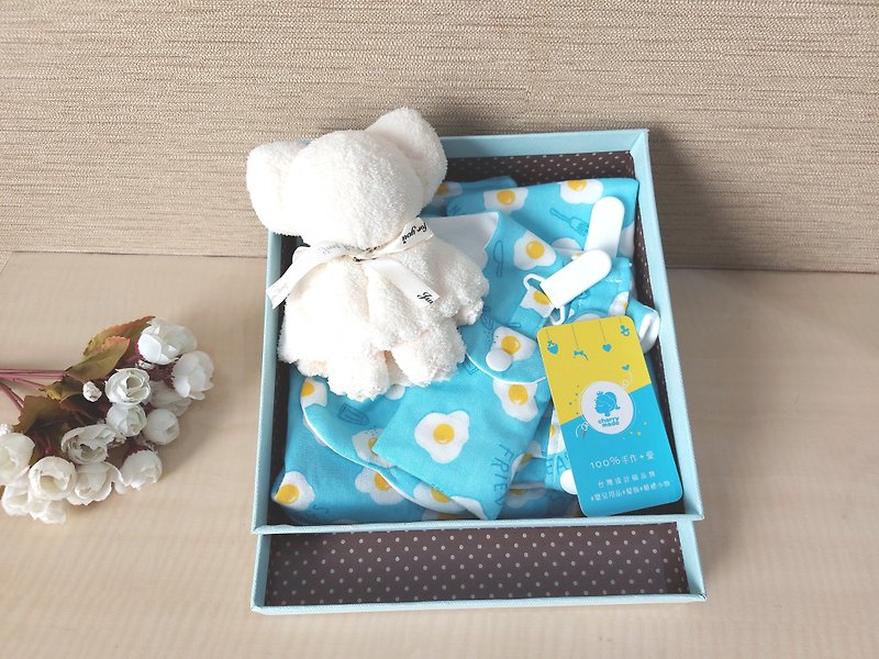 Baby's full moon gift/full moon gift--delicious poached egg - Baby Gift Sets - Cotton & Hemp Blue