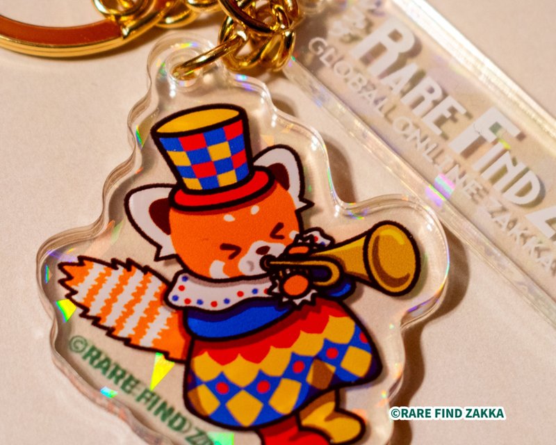 RFZOG 壓克力鑰匙圈系列 毛茸茸尾巴馬戲團 小熊貓的小熊貓的小號 - 鑰匙圈/鑰匙包 - 壓克力 綠色