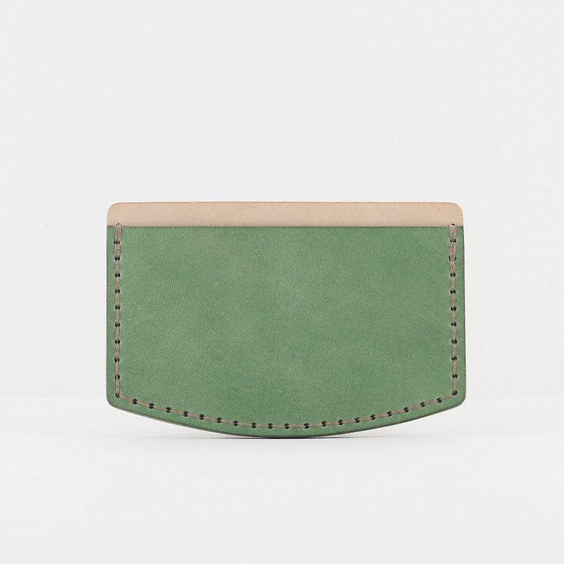 口袋票卡夾 / 悠遊卡夾 -- 青新綠 - 證件套/卡套 - 真皮 綠色