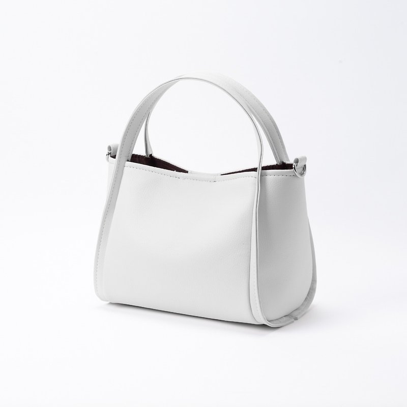 Duoduo Crossbody Handbag-White - กระเป๋าแมสเซนเจอร์ - หนังเทียม ขาว