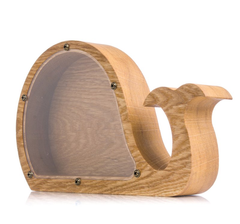 Wooden Piggy Bank for Girls Boys Whale Coin Bank for Kids Natural Wood Baby Gift - 存錢筒 - 木頭 