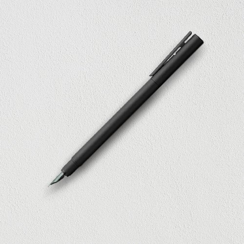 文聚 【Faber-Castell】NEO Slim 黑沙袖珍鋼筆-F尖 免費刻字