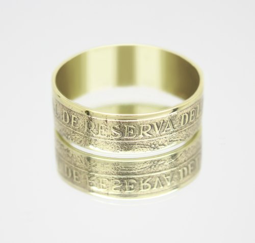CoinsRingsUkraine Peru Coin Ring 10 soles 1978-1983 coin rings for men coin rings for women
