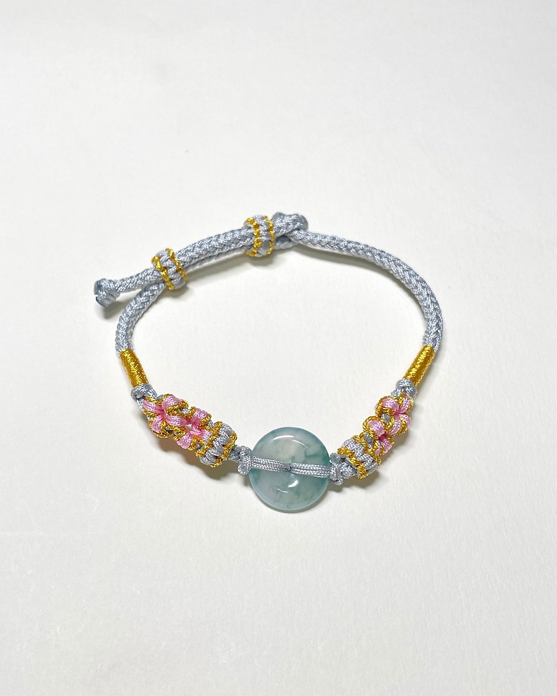 [Tianqing] Bingpiaohua Peaceful Buckle Jadeite Bracelet - สร้อยข้อมือ - หยก สีน้ำเงิน
