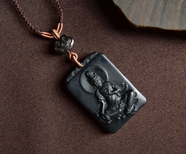 観音】ナチュラルヘティアン翡翠新疆ウイグル自治区観音菩薩シンプル禅