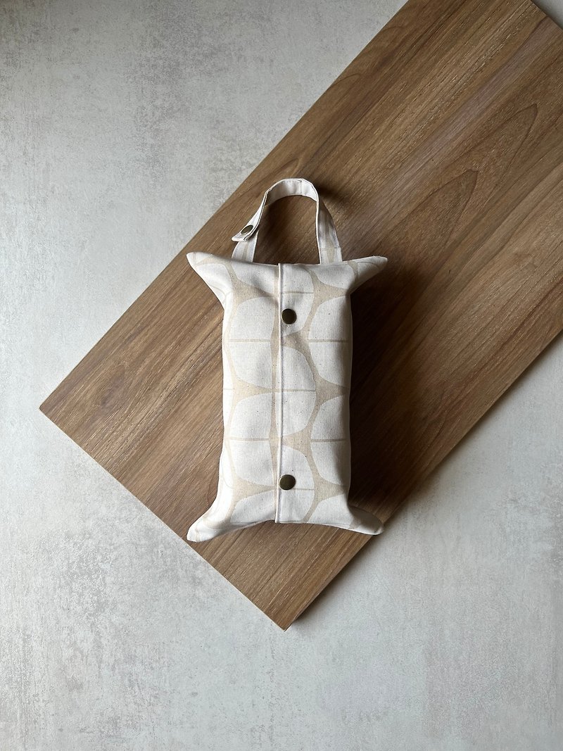 Hanging toilet paper bag丨White pineapple - กล่องทิชชู่ - ผ้าฝ้าย/ผ้าลินิน 