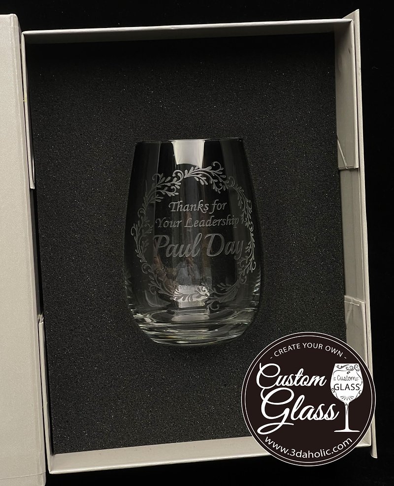 【Customized】Whiskey glass engraving (one) with gift box – words of heart / name engraving - อื่นๆ - แก้ว สีใส