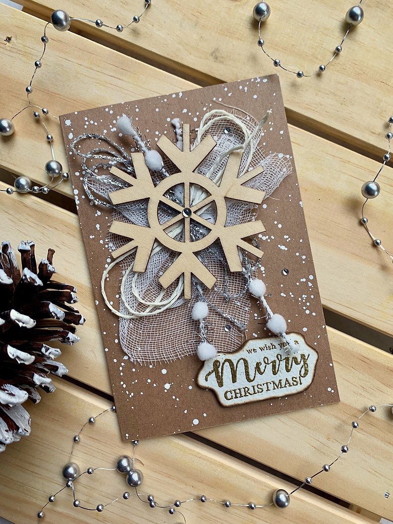 Christmas Card_Large Snowflakes (one for each of four types) - Cards & Postcards - Paper Khaki