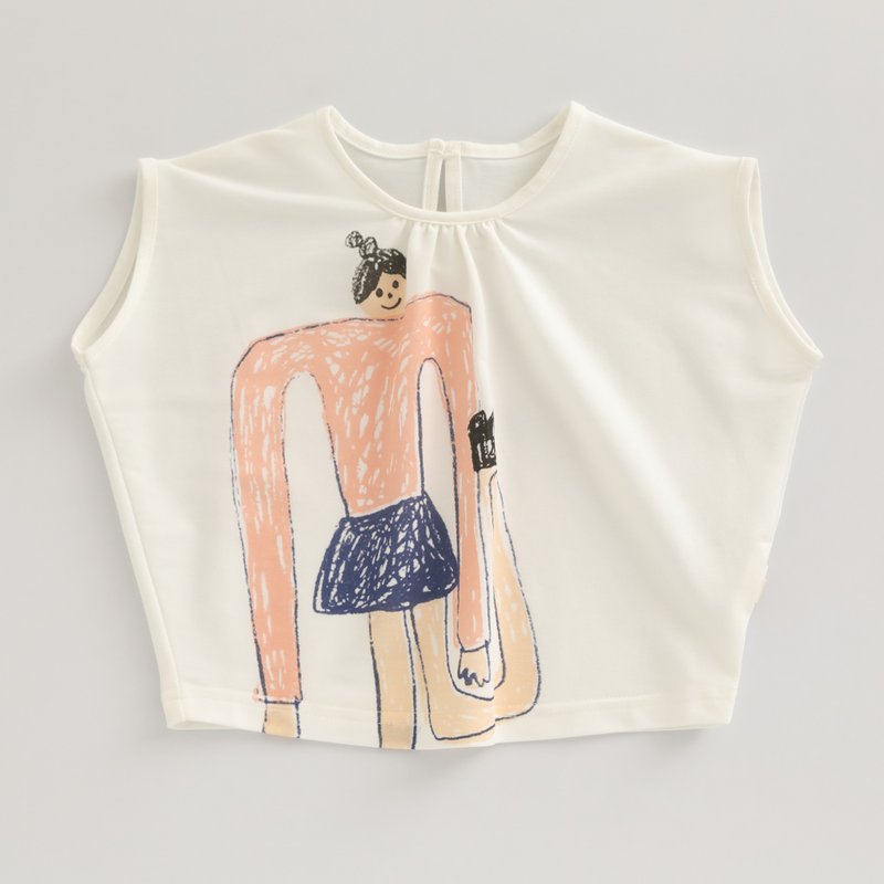 BIR Art Girl Cotton T - Tops & T-Shirts - Cotton & Hemp White