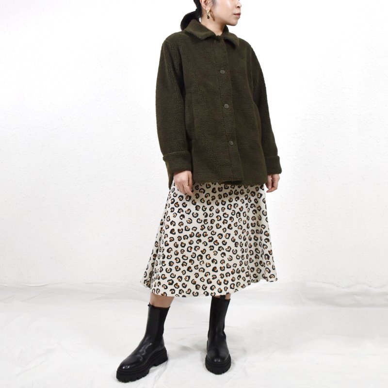 BOBBIE SHEARLING JACKET 深欖綠 搖粒絨 羊羔毛 保暖外套 - 女大衣/外套 - 其他材質 