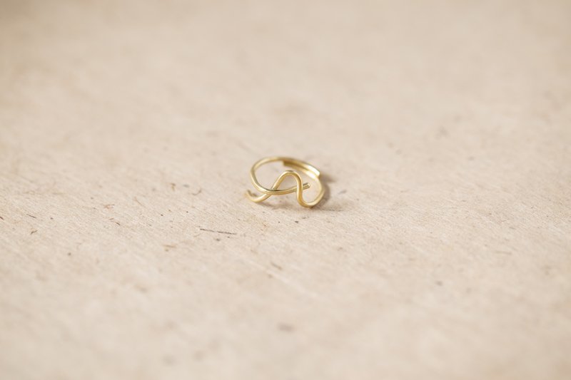 ChatterRing A-D brass ring - 戒指 - 銅/黃銅 金色
