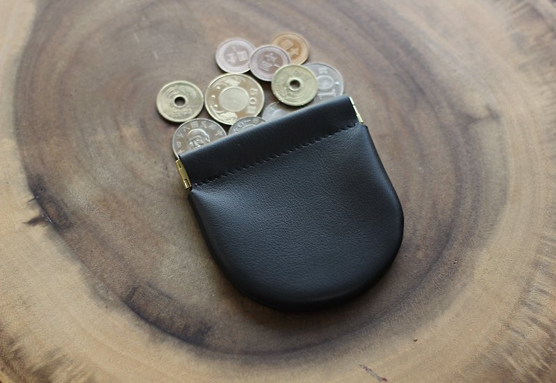 ADORE - Arch leather coin purse (Black)- コインケース - 小銭入れ - 革 ブラック