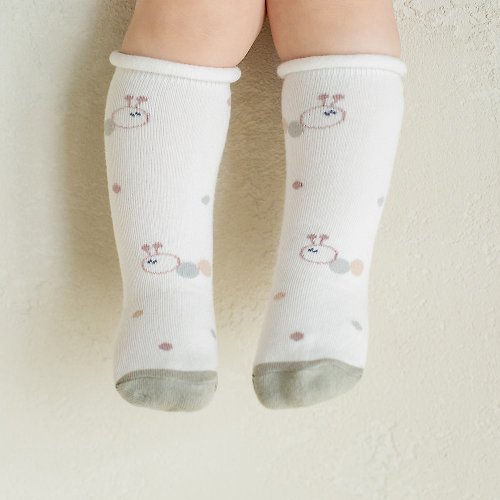 日安朵朵 Happy Prince 韓國製 Larva捲邊小動物嬰兒童及膝襪