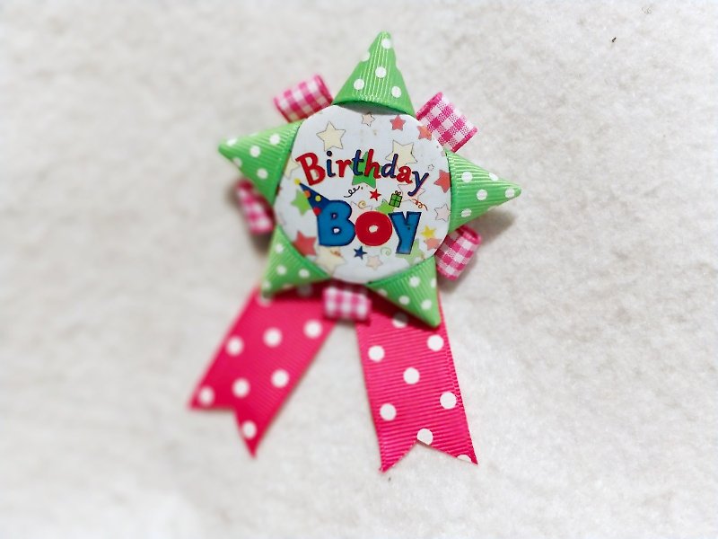 Birthday Boy birthday badge name pet birthday - Clothing & Accessories - Cotton & Hemp 