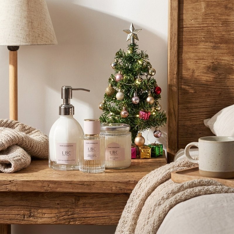 聖誕禮物 | LAMBENCY 水漾玫瑰身體養護晶潤組 - 潤膚露/按摩油 - 其他材質 