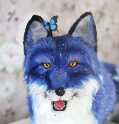 Fox realistic plush toy. Ooak doll. Art doll animalal - Shop Realistic