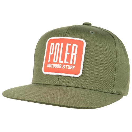 POLER 臺灣總代理 POLER HYPE PATCH HAT 休閒帽 棒球帽 橄欖色