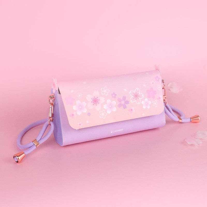 MiniBag 迷你方袋 - 櫻花漫舞 純素皮革 - 側背包/斜背包 - 其他材質 