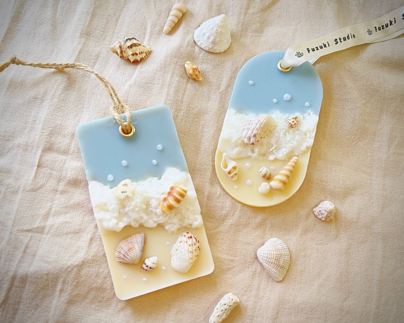 Summer ocean style pearl shell fragrance Wax brand natural soy wax Wax Wax flakes space diffuser - เทียน/เชิงเทียน - ขี้ผึ้ง 