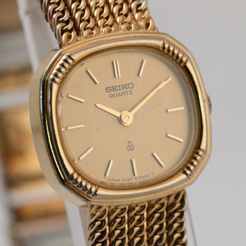 SEIKO 女性用腕時計 クォーツ 2320-5200 GOLD 1983年  手錶 古董錶 復古手錶 - 女錶 - 不鏽鋼 金色