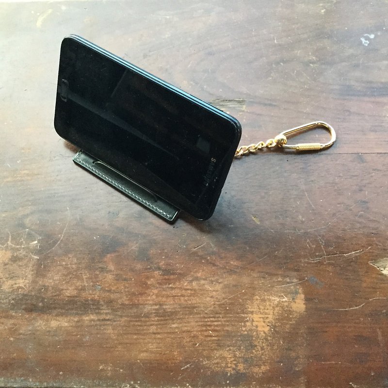 isni card set / money clip / mobile phone support handmade leather - ที่ตั้งมือถือ - หนังแท้ หลากหลายสี