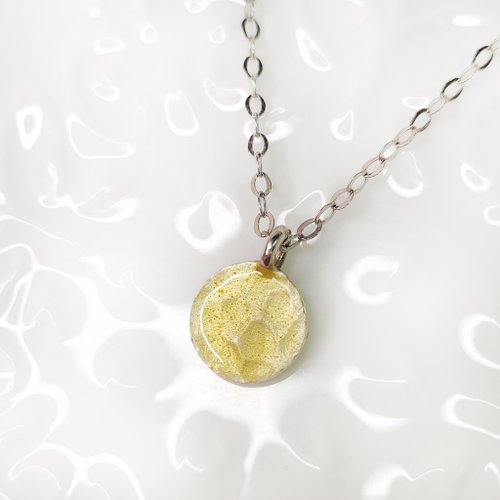 A Jewelry 金色水波紋 純銀 琺瑯 項鍊 海洋泡泡 可訂製 情人節禮物