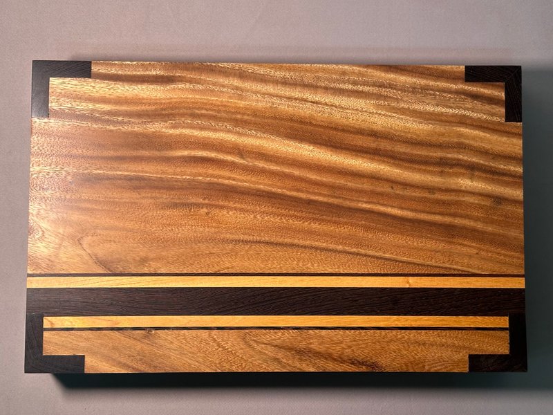 Solid wood spliced ​​tall chopping board, cutting board, display plate, screen stand, keyboard stand can be customized - ถาดเสิร์ฟ - ไม้ 