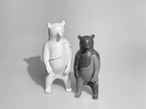NO MORE 無模設計 | 創意3D列印公仔 - 熊熊 | DIY可拆解組合 藏匿小驚喜 |