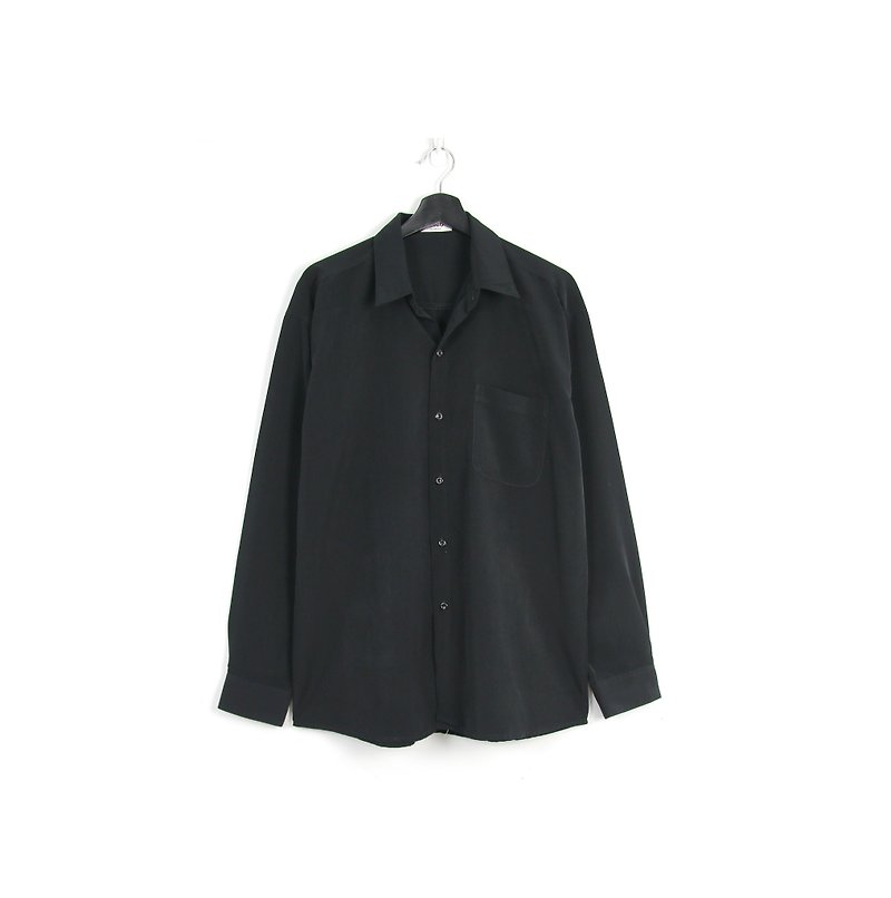Back to Green- black shirt bs06 / vintage shirts - Men's Shirts - Polyester 