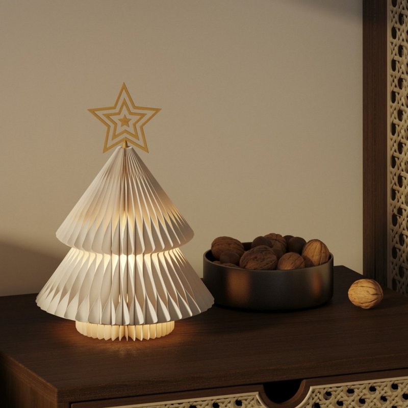 Christmas tree night light white - Items for Display - Paper White