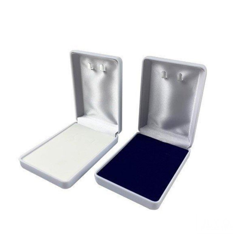 PLASTIC CASE NECKLACE Clip-On SET 2color - กล่องเก็บของ - พลาสติก ขาว