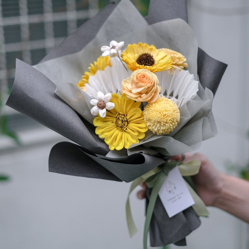 Badminton Bouquet/Vibrant Yellow/Sola Flower - อื่นๆ - พืช/ดอกไม้ สีเหลือง