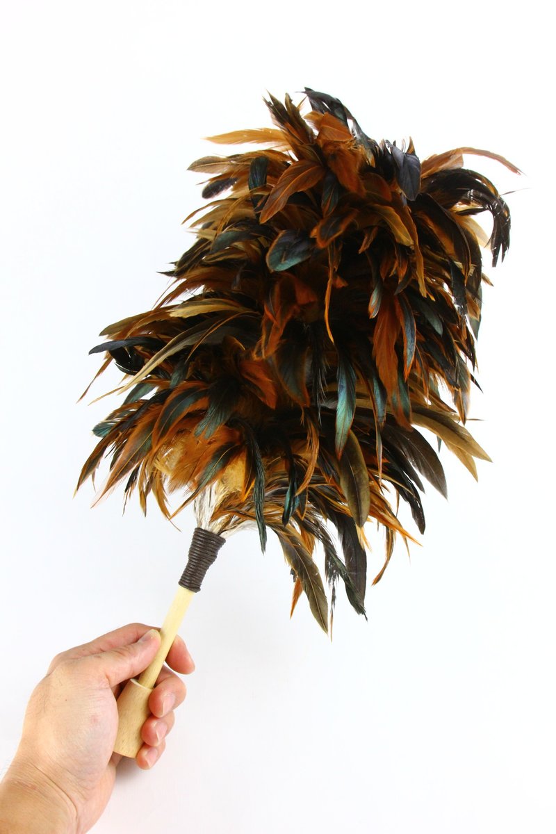 Household brush / big tail chicken feather tweezers / sweeping dust in a large area - Other - Other Materials Brown