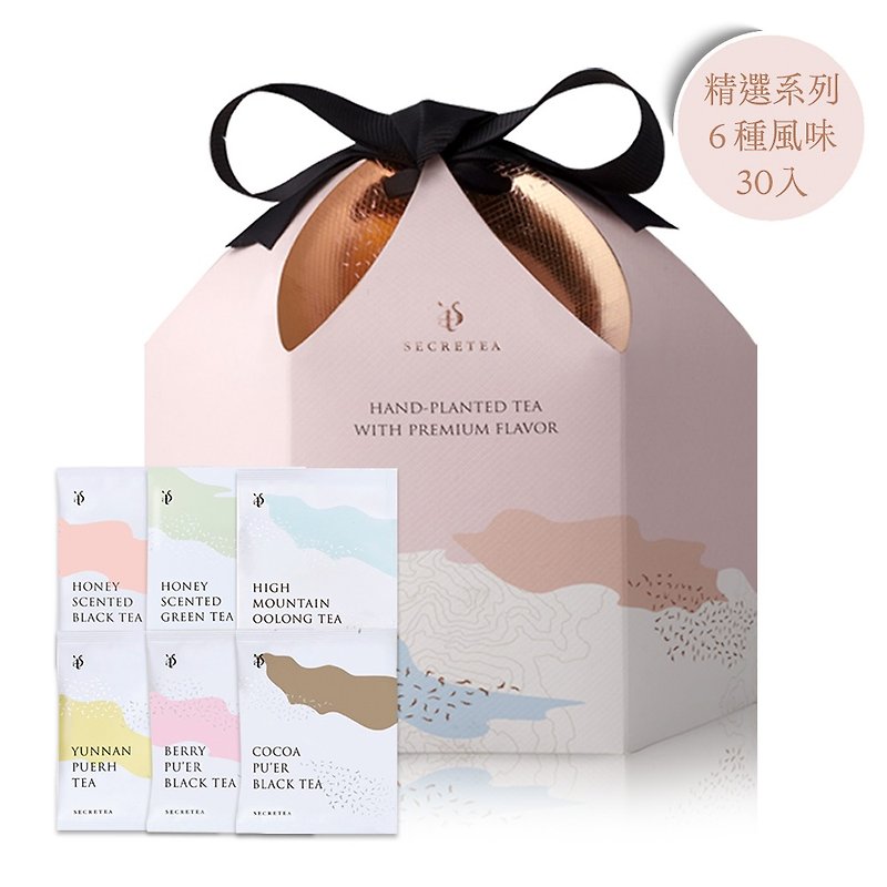 【TAIWAN TEA】Assorted Tea Bag Gift Box (6 tea flavors, 90 teabags/box) - Tea - Fresh Ingredients Pink
