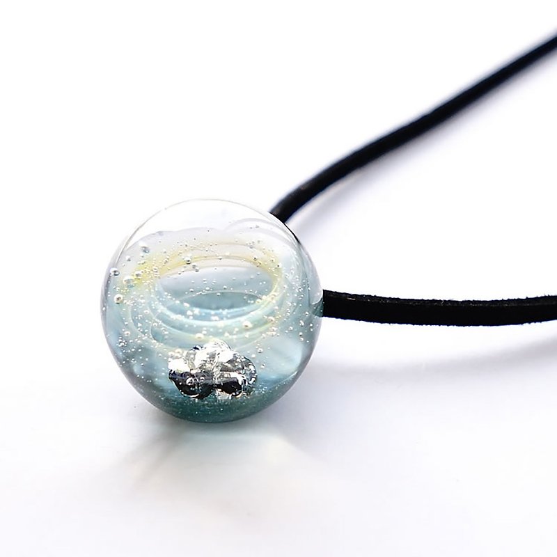 隕石の力 ver4 隕石 宇宙 ガラス ペンダント グリーンスパークル 本物の隕石入り 星 玻璃 日本制造 日本 手工制作 手作 送料無料 - 項鍊 - 玻璃 綠色